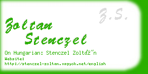 zoltan stenczel business card
